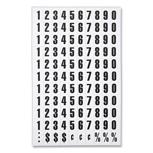 Image of Interchangeable Magnetic Board Accessories, Numbers, Black, 0.75"h
