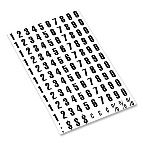 Image of Interchangeable Magnetic Board Accessories, Numbers, Black, 0.75"h