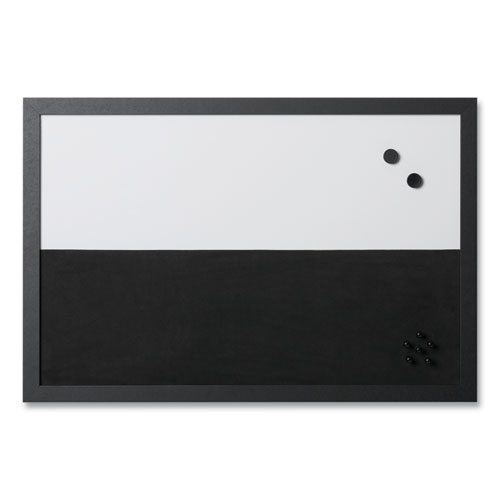 Black/White Message Board Set: (1) Bulletin, (1) Bulletin/Chalk Planner, (1) Bulletin/Dry Erase, Assorted Sizes, Black Frames