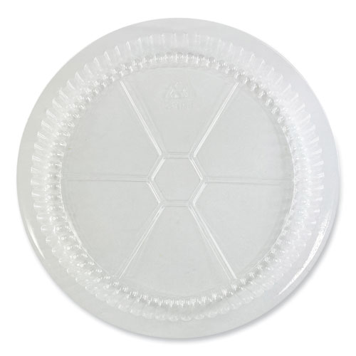 Round Aluminum To-Go Container Lids, Dome Lid, 9", Clear, Plastic, 500/Carton