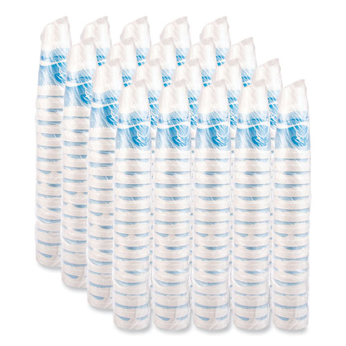 Image of Dart® Horizon Hot/Cold Foam Drinking Cups, 44 Oz, Ocean Blue/White, 15/Bag, 20 Bags/Carton