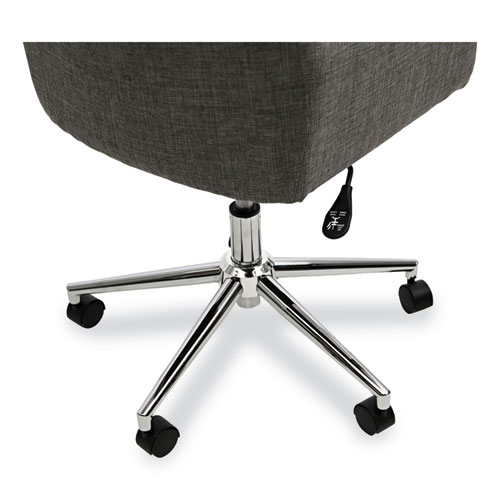 Image of Workspace By Alera® Mid-Century Task Chair, Supports Up To 275 Lb, 18.9" To 22.24" Seat Height, Gray Seat, Gray Back