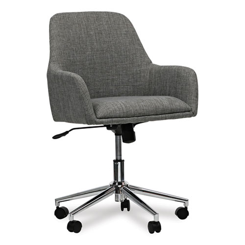 Image of Workspace By Alera® Mid-Century Task Chair, Supports Up To 275 Lb, 18.9" To 22.24" Seat Height, Gray Seat, Gray Back