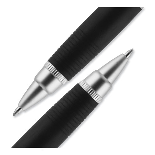 Image of Uniball® Jetstream Premier Roller Ball Pen, Retractable, Bold 1 Mm, Black Ink, Silver Barrel