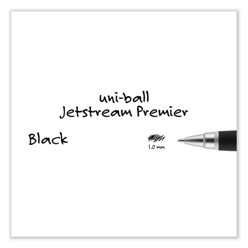 Jetstream Premier Hybrid Gel Pen, Retractable, Bold 1 mm, Black Ink, Silver Barrel