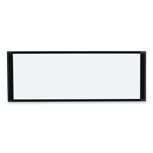 Cubicle Workstation Dry Erase Board, 36 x 18, White Surface, Black Aluminum Frame