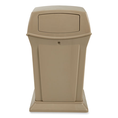 Rubbermaid® Commercial Ranger Fire-Safe Container, 35 gal, Structural Foam, Beige