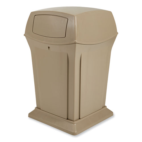 Image of Rubbermaid® Commercial Ranger Fire-Safe Container, 45 Gal, Structural Foam, Beige