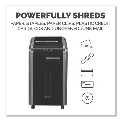 Image of Fellowes® Powershred 225Ci 100% Jam Proof Cross-Cut Shredder, 22 Manual Sheet Capacity