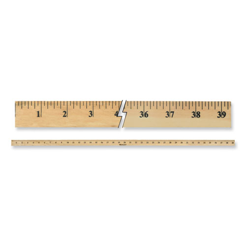 Image of Westcott® Wooden Meter Stick, Standard/Metric, 39.5", Clear Lacquer Finish, 12/Box