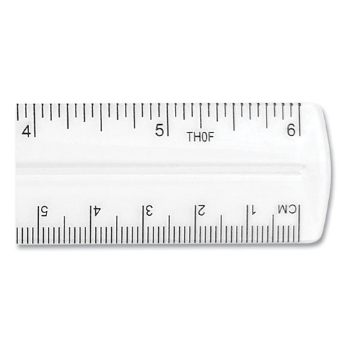 Image of Westcott® Clear Flexible Acrylic Ruler, Standard/Metric, 6" (15 Cm) Long, Clear, 12/Box