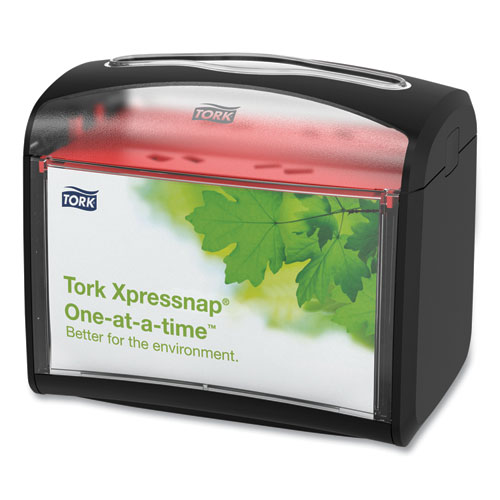 Image of Tork® Xpressnap Tabletop Napkin Dispenser, 7.9 X 5.6 X 7.9, Black