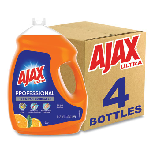 Ajax® Dish Detergent, Lemon Scent, 28 oz Bottle, 9/Carton