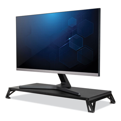Lo Riser Monitor Stand, For 32" Monitors, 24" x 11" x 2" to 3", Black, Supports 30 lb