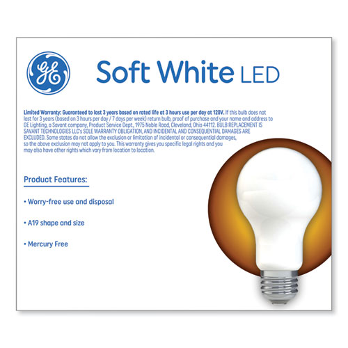 Image of Ge Classic Led Soft White Non-Dim A19 Light Bulb, 9 W, 2/Pack