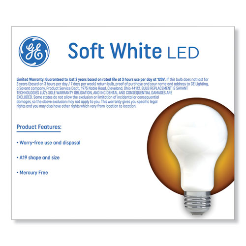 Image of Ge Classic Led Non-Dim A19 Light Bulb, 12 W, Soft White, 2/Pack