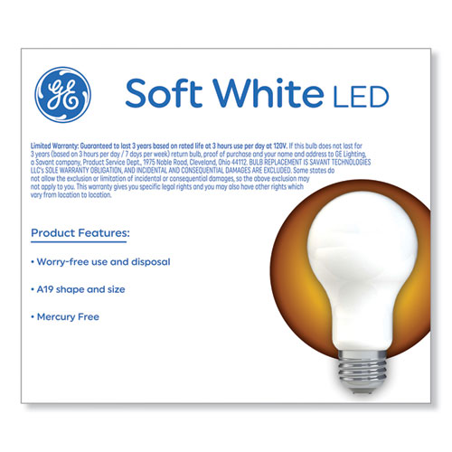 Image of Ge Classic Led Non-Dim A19 Light Bulb, 8 W, Soft White, 2/Pack