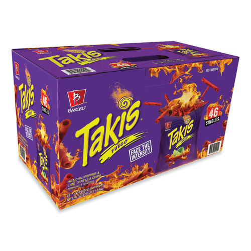 Image of Takis® Fuego, 1 Oz Bags, 46 Bags/Carton, Ships In 1-3 Business Days
