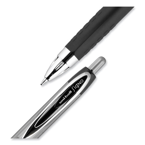 uni ball Signo Gel 207 Retractable Gel Pens Medium Point 0.7 mm Clear  Barrel Black Ink Pack Of 4 Pens - Office Depot