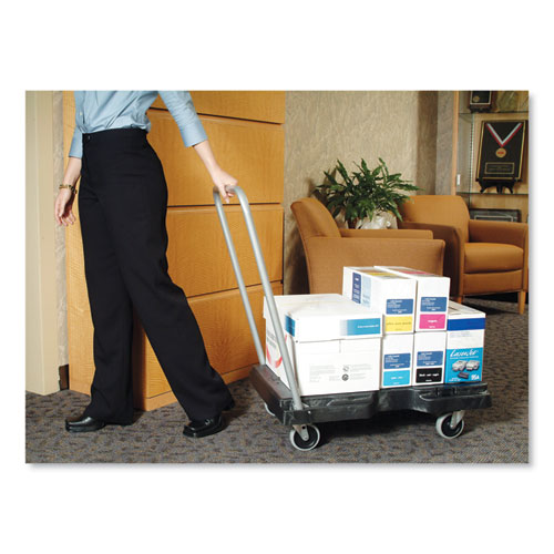 Image of Rubbermaid® Commercial Utility-Duty Home/Office Cart, 250 Lb Capacity, 20.5 X 32.5, Platform, Black