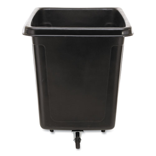Image of Rubbermaid® Commercial Cube Truck, 59 Gal, 300 Lb Capacity, Plastic, Black