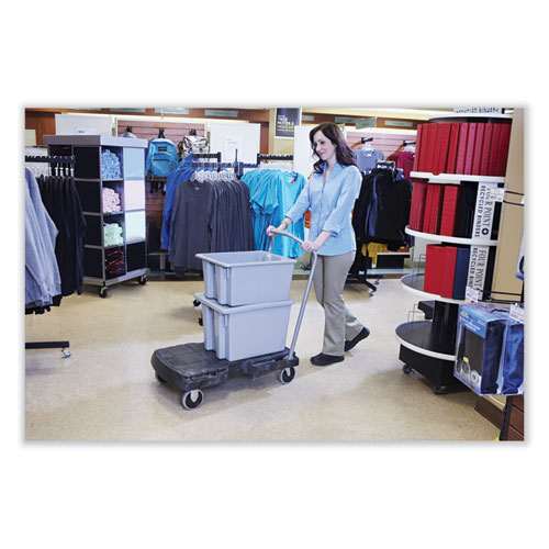 Image of Rubbermaid® Commercial Utility-Duty Home/Office Cart, 250 Lb Capacity, 20.5 X 32.5, Platform, Black