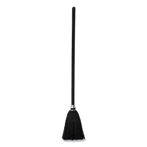 Lobby Pro Synthetic-Fill Broom, Synthetic Bristles, 37.5" Overall Length, Black