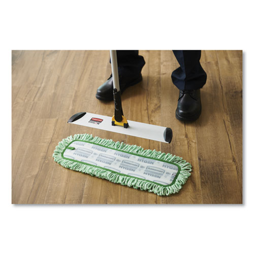 Image of Rubbermaid® Commercial Dust Pad With Fringe, Microfiber, 18" Long, Green, 6/Carton