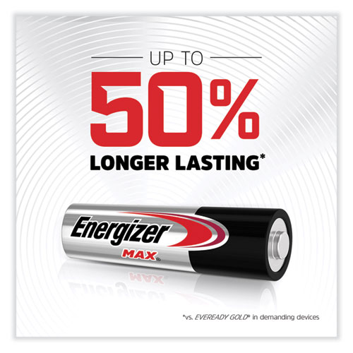 Image of Energizer® Max Aa Alkaline Batteries, 1.5 V, 4/Pack, 6 Packs/Box