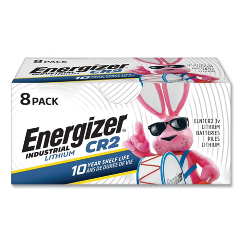 Energizer® Industrial Lithium CR2 Photo Battery, 3 V, 8/Pack