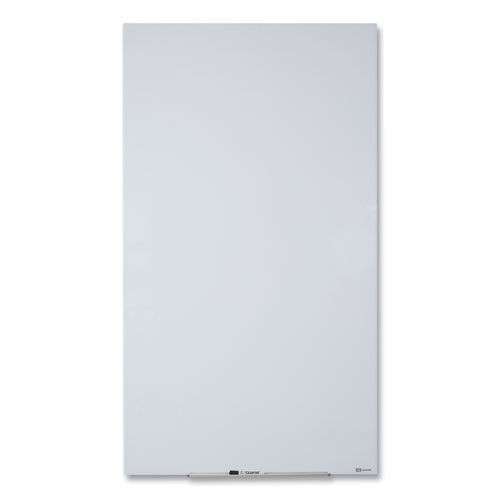 Quartet® InvisaMount Vertical Magnetic Glass Dry-Erase Boards, 28 x 50, White Surface