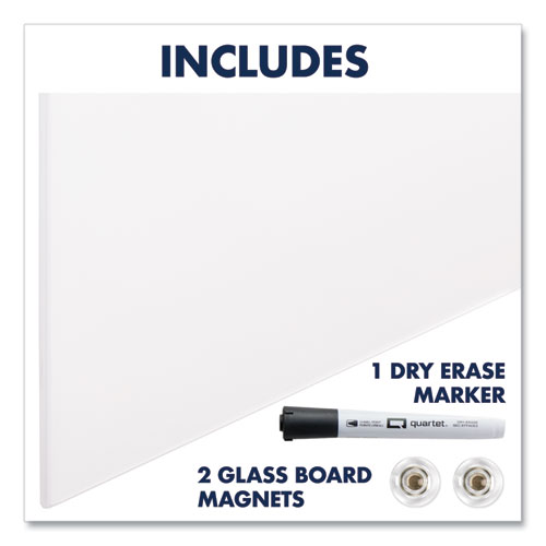 Image of Quartet® Invisamount Vertical Magnetic Glass Dry-Erase Boards, 42 X 74, White Surface