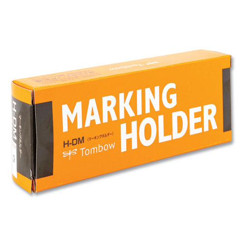 Tombow® Wax-Based Marking Pencil, 4.4 Mm, White Wax, Navy Blue Barrel, 10/Box