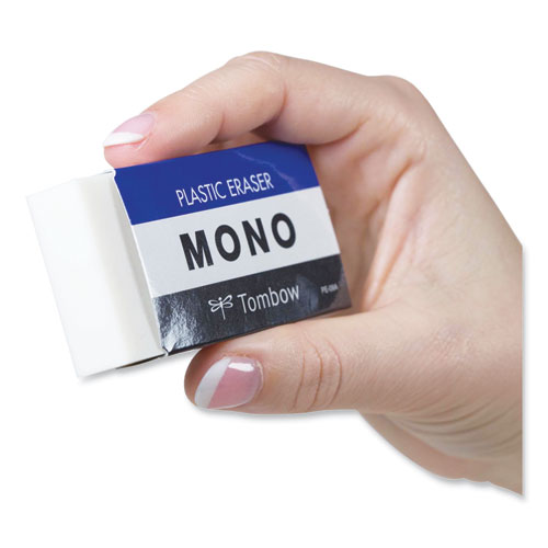 Image of Tombow® Mono® Eraser, For Pencil Marks, Rectangular Block, Jumbo, White