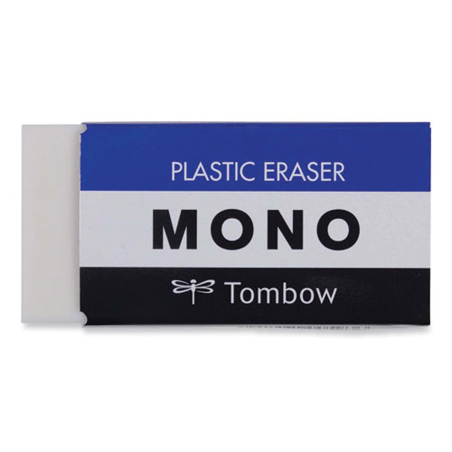 Tombow® Mono® Eraser, For Pencil Marks, Rectangular Block, Jumbo, White