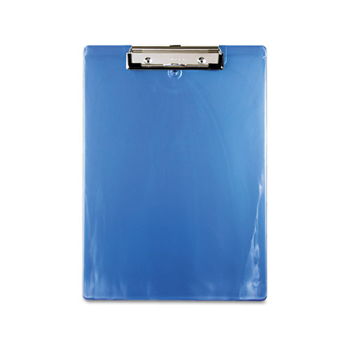 Recycled Plastic Clipboard, 0.5" Clip Capacity, Holds 8.5 x 11 Sheets, Ice Blue