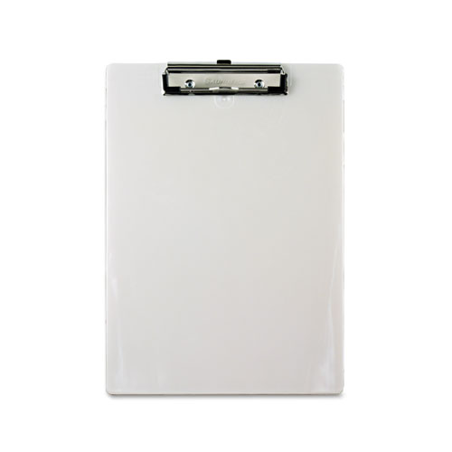 Recycled Plastic Clipboard, 0.5" Clip Capacity, Holds 8.5 x 11 Sheets, Pearl