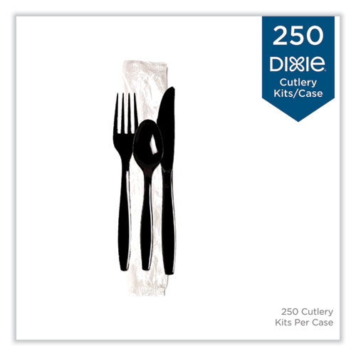 Image of Dixie® Individually Wrapped Heavyweight Cutlery Set, Fork/Knife/Spoon, 250/Carton