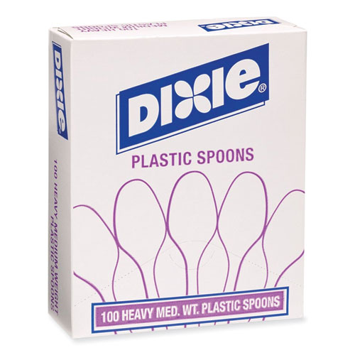 Image of Dixie® Plastic Cutlery, Heavy Mediumweight Soup Spoon, 100/Box