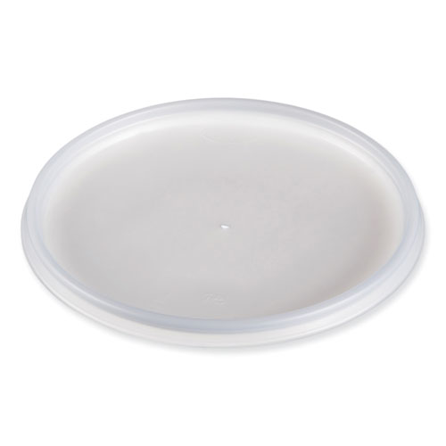 Dart® Plastic Lids for Foam Cups, Bowls and Containers, Vented, Fits 12-60 oz, Translucent, 100/Pack, 10 Packs/Carton