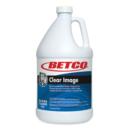 Betco® Clear Image Glass and Surface Cleaner, Rain Fresh Scent, 1 gal Bottle, 4/Carton