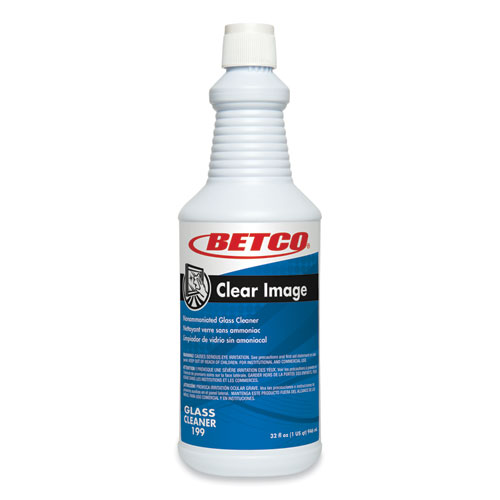 Betco® Clear Image Glass and Surface Cleaner, Rain Fresh Scent, 32 oz Bottle, 6/Carton