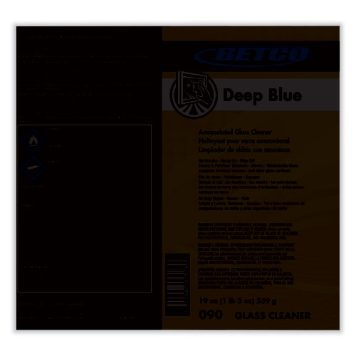 Deep Blue Glass and Surface Cleaner, Characteristic Scent, 19 oz Aerosol Can, 12/Carton