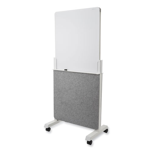 Agile Glass Dry-Erase Easel, 25.5 x 60.5, White Surface