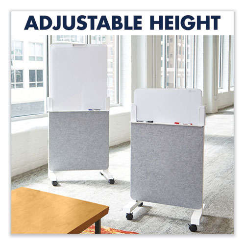 Agile Glass Dry-Erase Easel, 25.5 x 60.5, White Surface