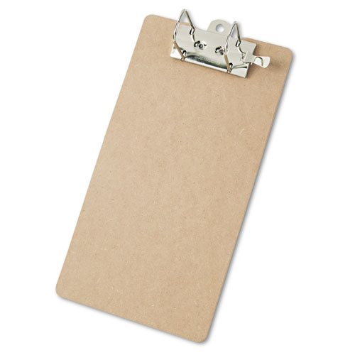 RECYCLED HARDBOARD ARCHBOARD CLIPBOARD, 2" CLIP CAP, 8 1/2 X 14 SHEETS, BROWN