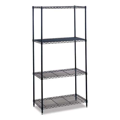 Image of Industrial Wire Shelving, Four-Shelf, 36w x 18d x 72h, Metallic Gray, Ships in 1-3 Business Days