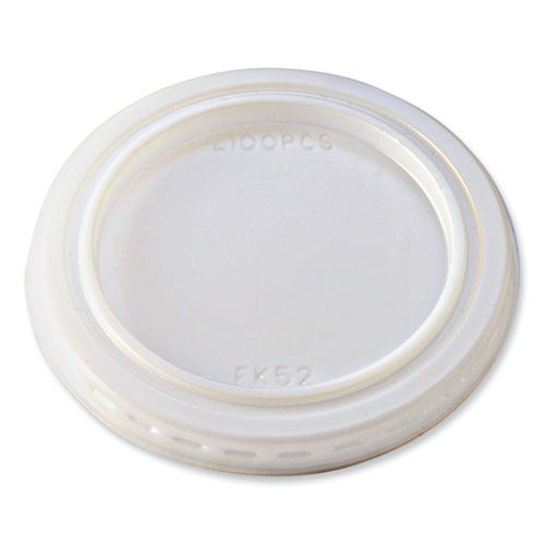 Fabri-Kal® Portion Cup Lids, Fits 1 oz Squat Portion Cups, Clear, 125/Sleeve, 20 Sleeves/Carton