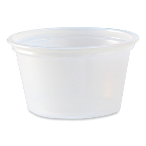 Fabri-Kal® Portion Cups, 0.75 oz, Translucent, 125/Sleeve, 20 Sleeve/Carton