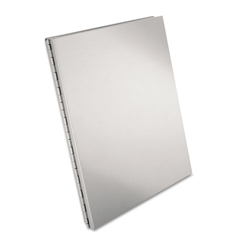Snapak Aluminum Side-Open Forms Folder, 1/2" Clip Cap, 8 1/2 x 12 Sheets, Silver